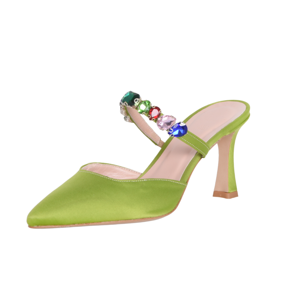 Tacco Scarpe Sabot Invernali Sabot Con Tacco Alto E Strass –