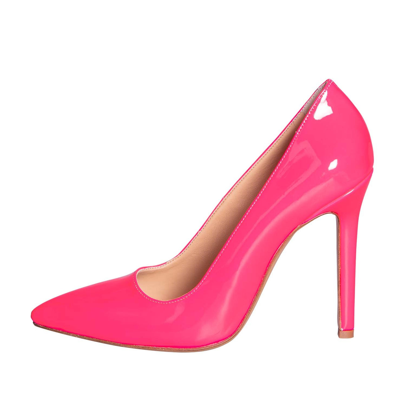 Scarpe fucsia con tacco alto a spillo 10 cm made in italy studio creazioni