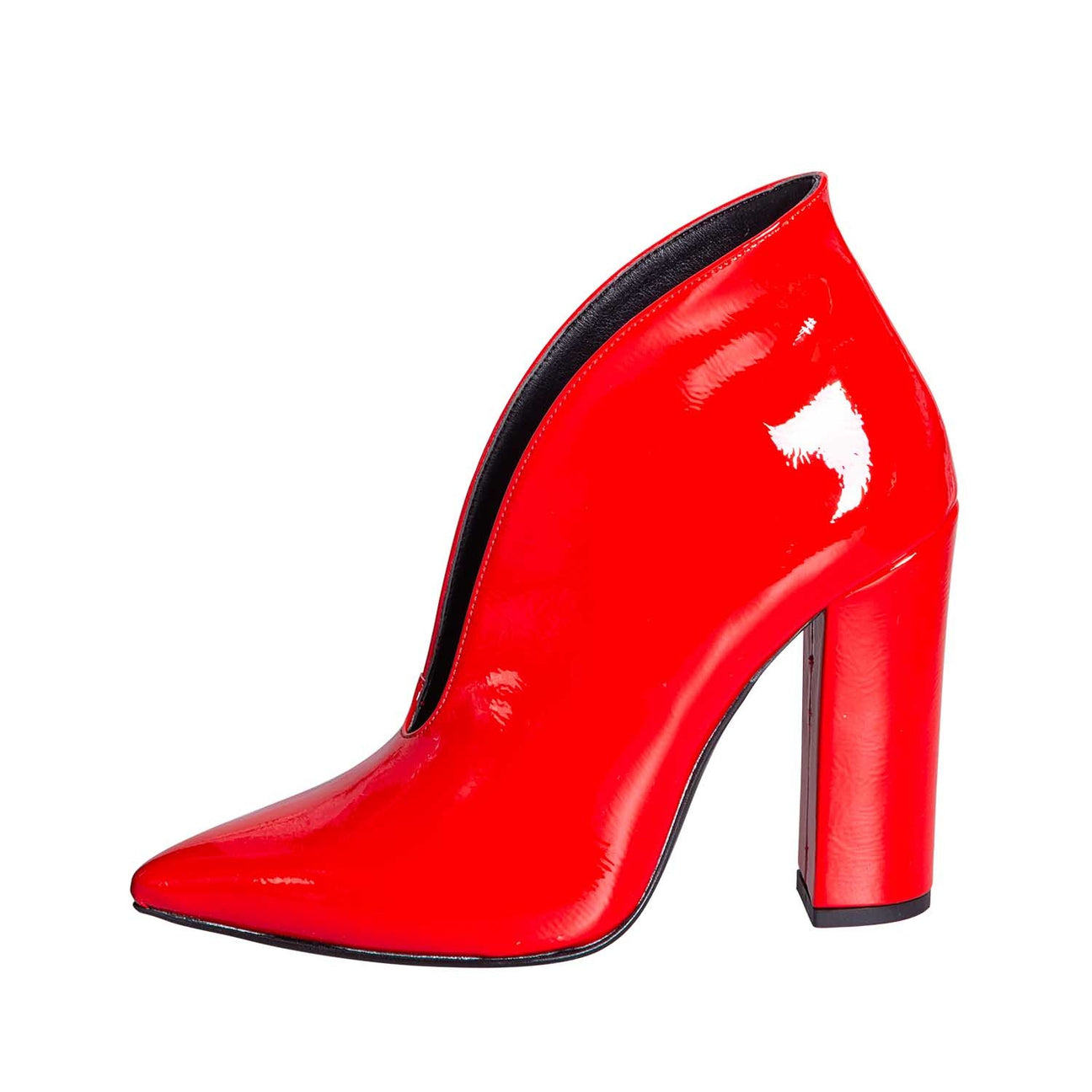 Scarpe a punta rosse con tacco largo alto made in italy studio creazioni 