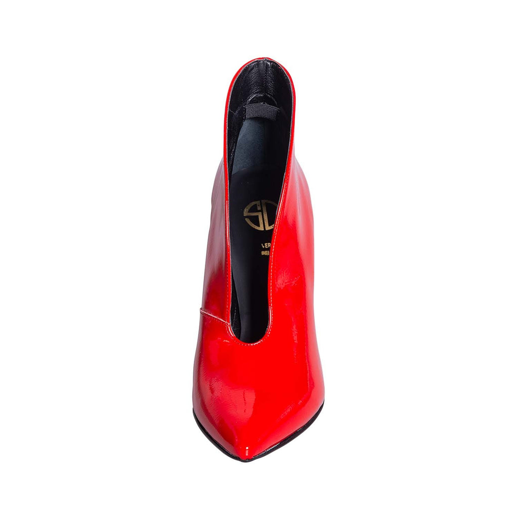 Scarpe a punta rosse con tacco largo alto made in italy studio creazioni 