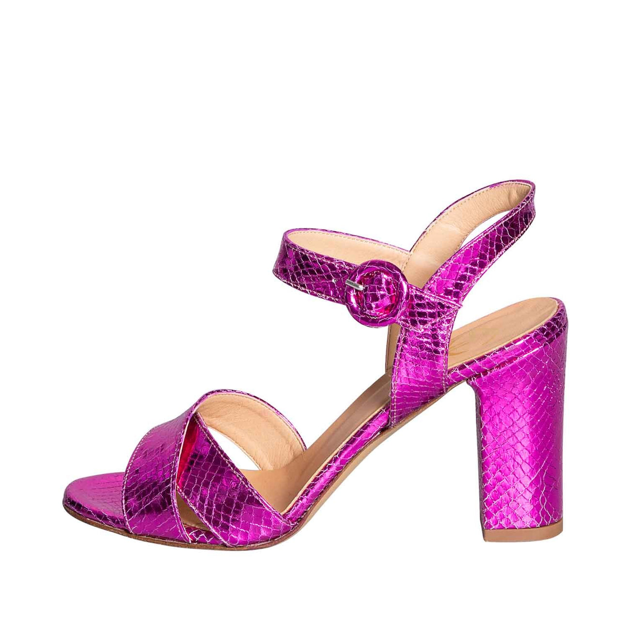 Sandali fucsia tacco alto made in italy 9cm