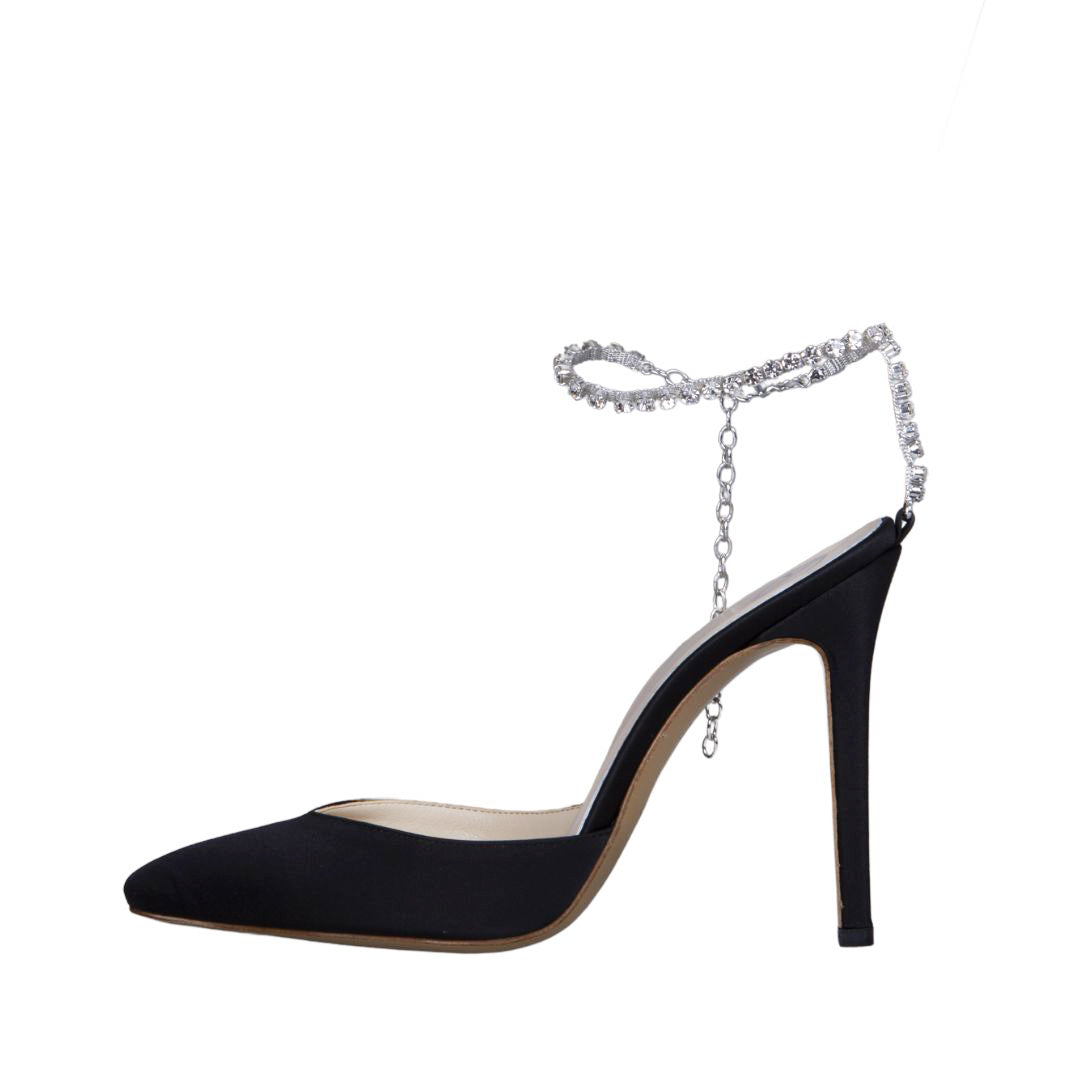 Scarpe Con Strass E Lacci In Raso - Bambini - Abbigliamento - Di - Foto 4