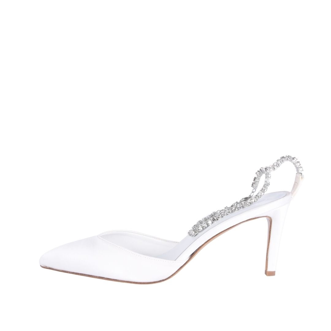 Scarpe Da Sposa Eleganti Con Punta A Punta E Strass – Perfette Per Matrimoni, Serate E Balli